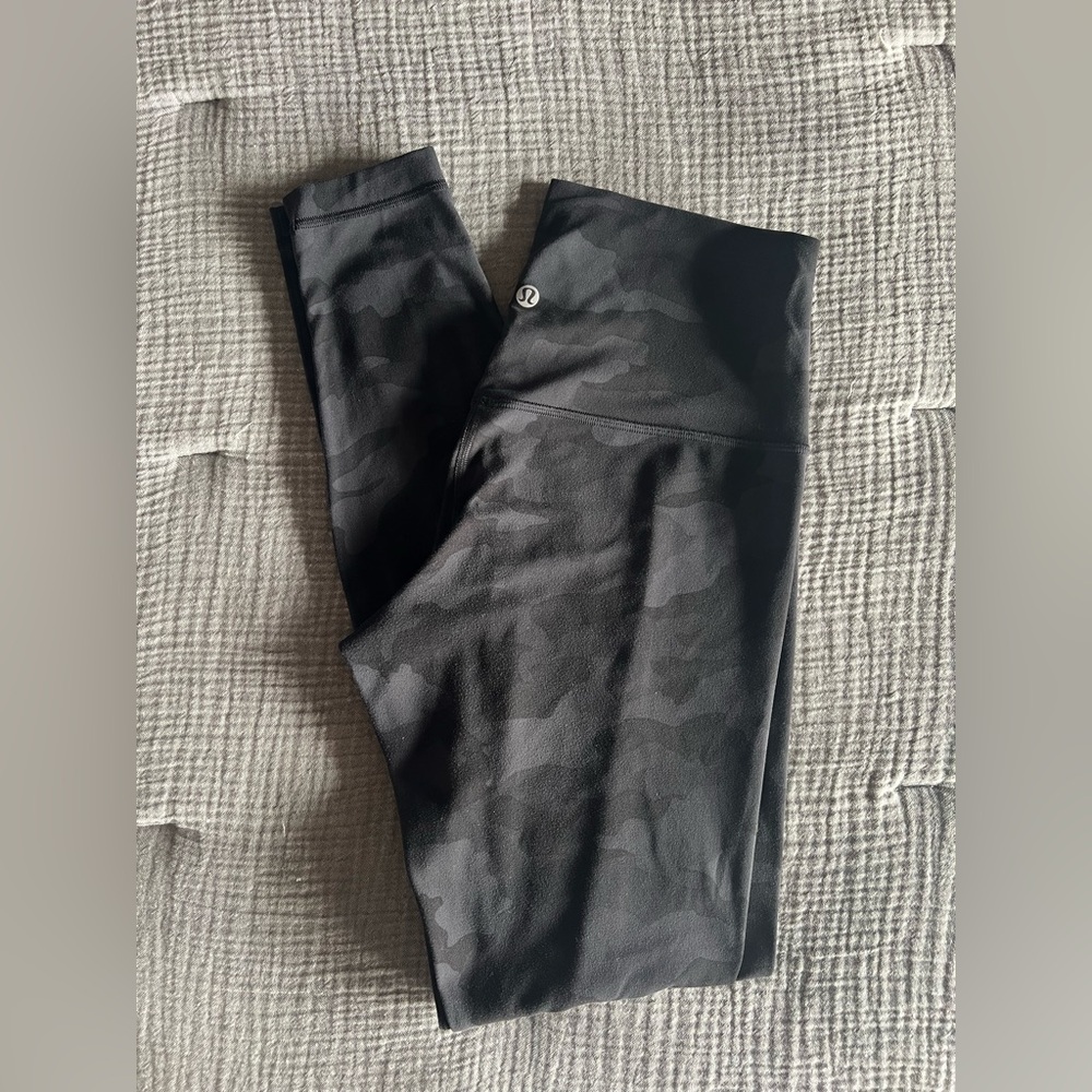 Lululemon Align Black Camouflage Leggings, size 8